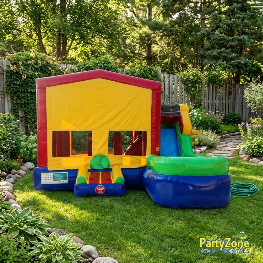 Bounce & Slide Combo 14ft Modular Water Slide Combo rental for Chalmette LA parties and St. Bernard Parish events