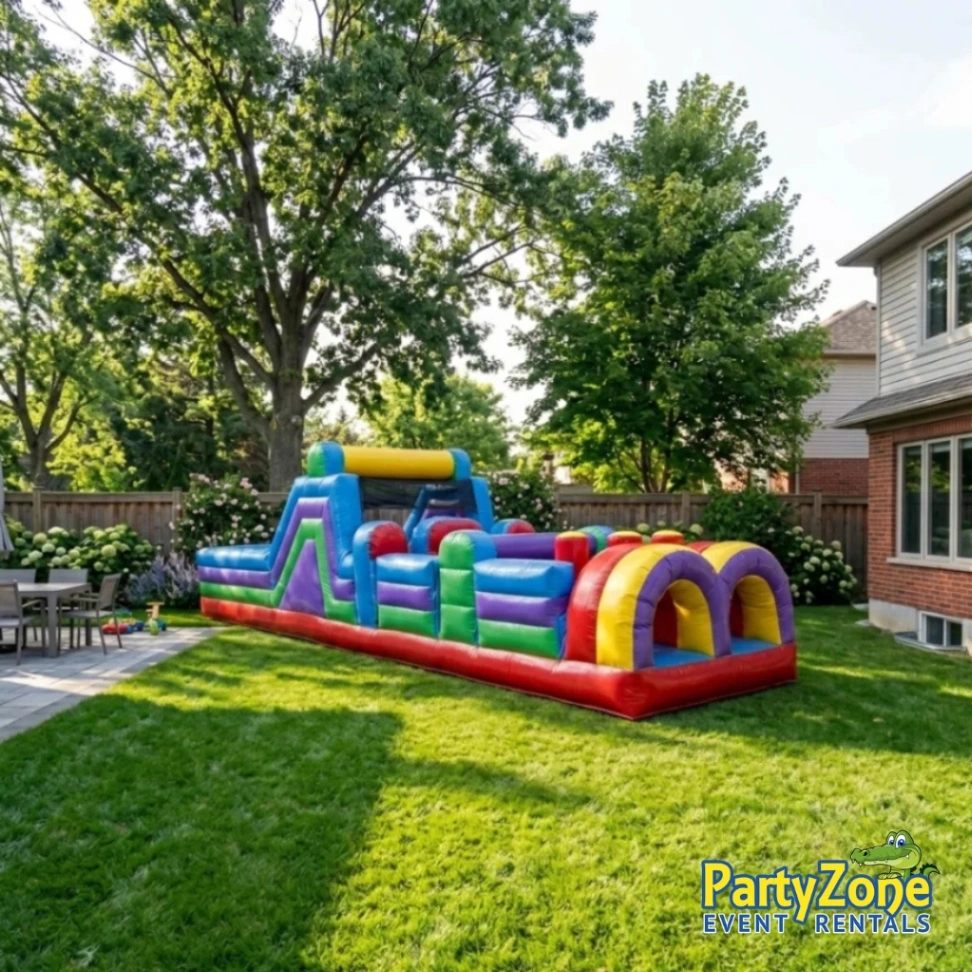 Long Obstacle Course 40ft Ultimate Obstacle Challenge rental for Chalmette LA parties and St. Bernard Parish events