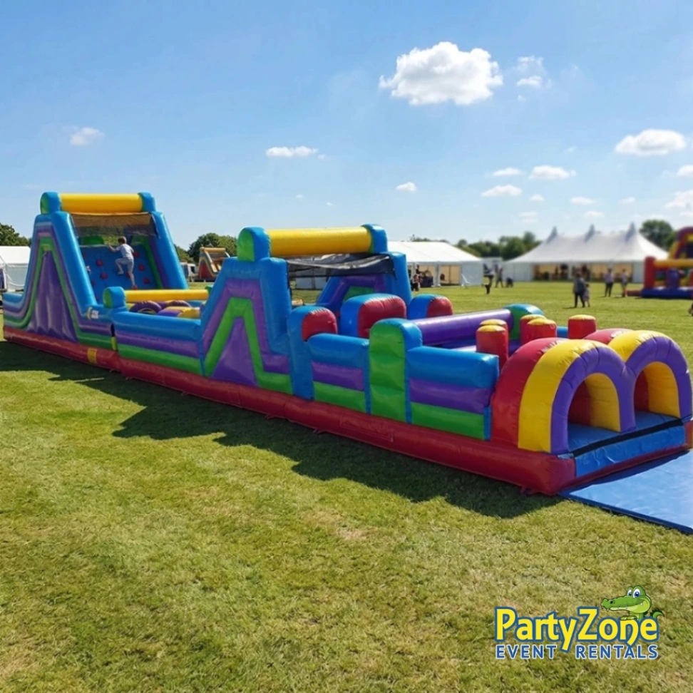 Giant Obstacle Course 70ft Extreme Obstacle Challenge rental for Chalmette LA parties and St. Bernard Parish events