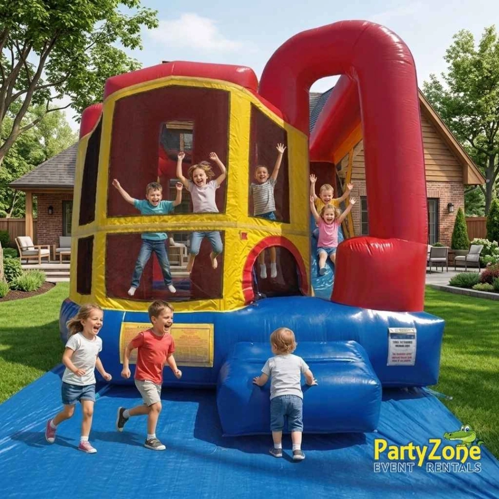 4-in-1 Combo Add a Theme Modular Backyard 4n1 Combo rental for Chalmette LA parties and St. Bernard Parish events