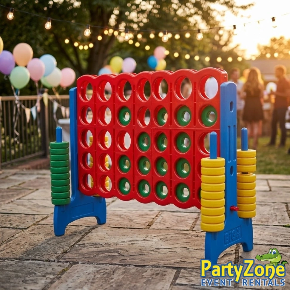 Yard Game Giant Connect 4 rental for Chalmette LA parties and St. Bernard Parish events
